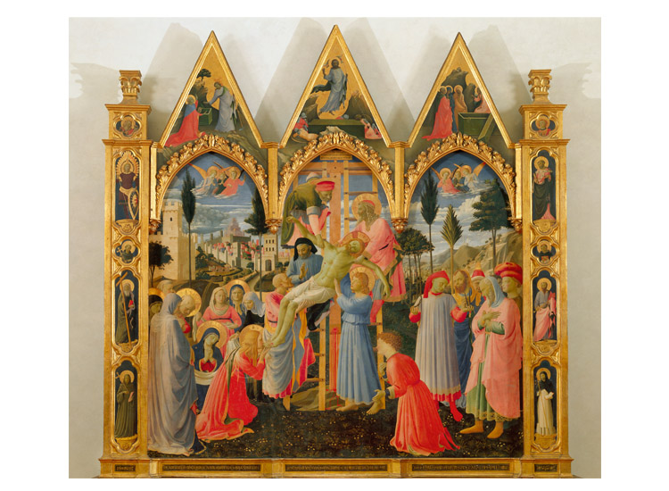 Beato Angelico e Lorenzo Monaco, Deposizione (1432-1434 circa), tempera su tavola. Firenze, Museo di San Marco